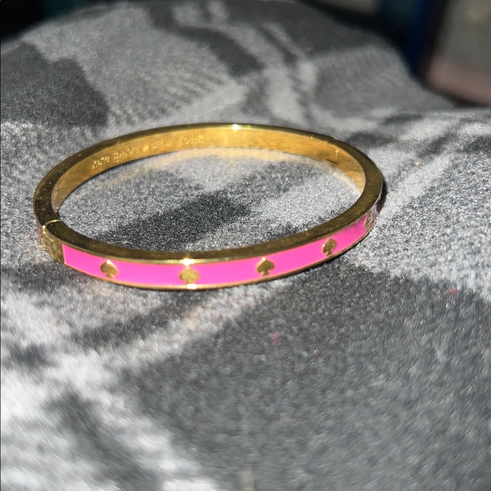 Spot The Spade purple Enamel Hinged Bangle